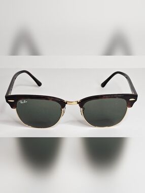 Ray Ban RB3016 W0366 Clubmaster Classic Sunglasses Tortoise Gold Green Lenses RB